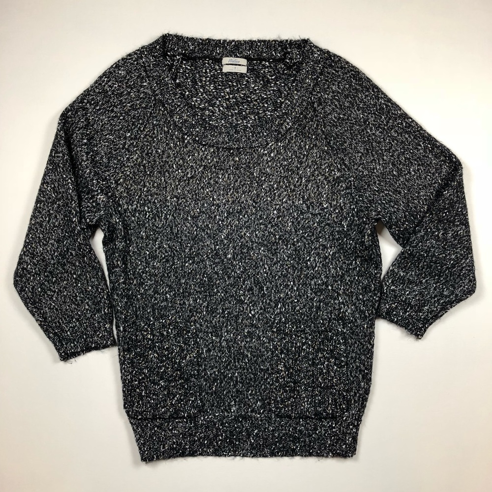 Madewell Wallace black white gold sweater small